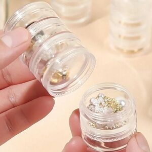 NEW 5 Layer Stackable Round Containers for Storage Jewelry  Travel Organizer